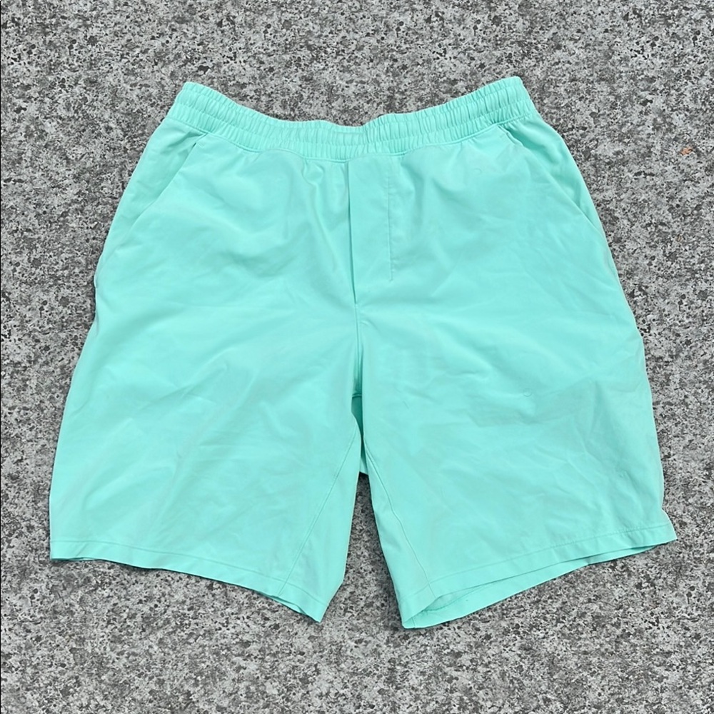 Mint green men's Lululemon shorts